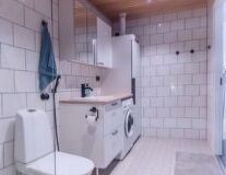 wall, indoor, sink, bathroom, floor, plumbing fixture, kitchen, tap, home appliance, countertop, shower